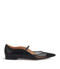 Malone Souliers Leather and Mesh Maureen Arc Flats