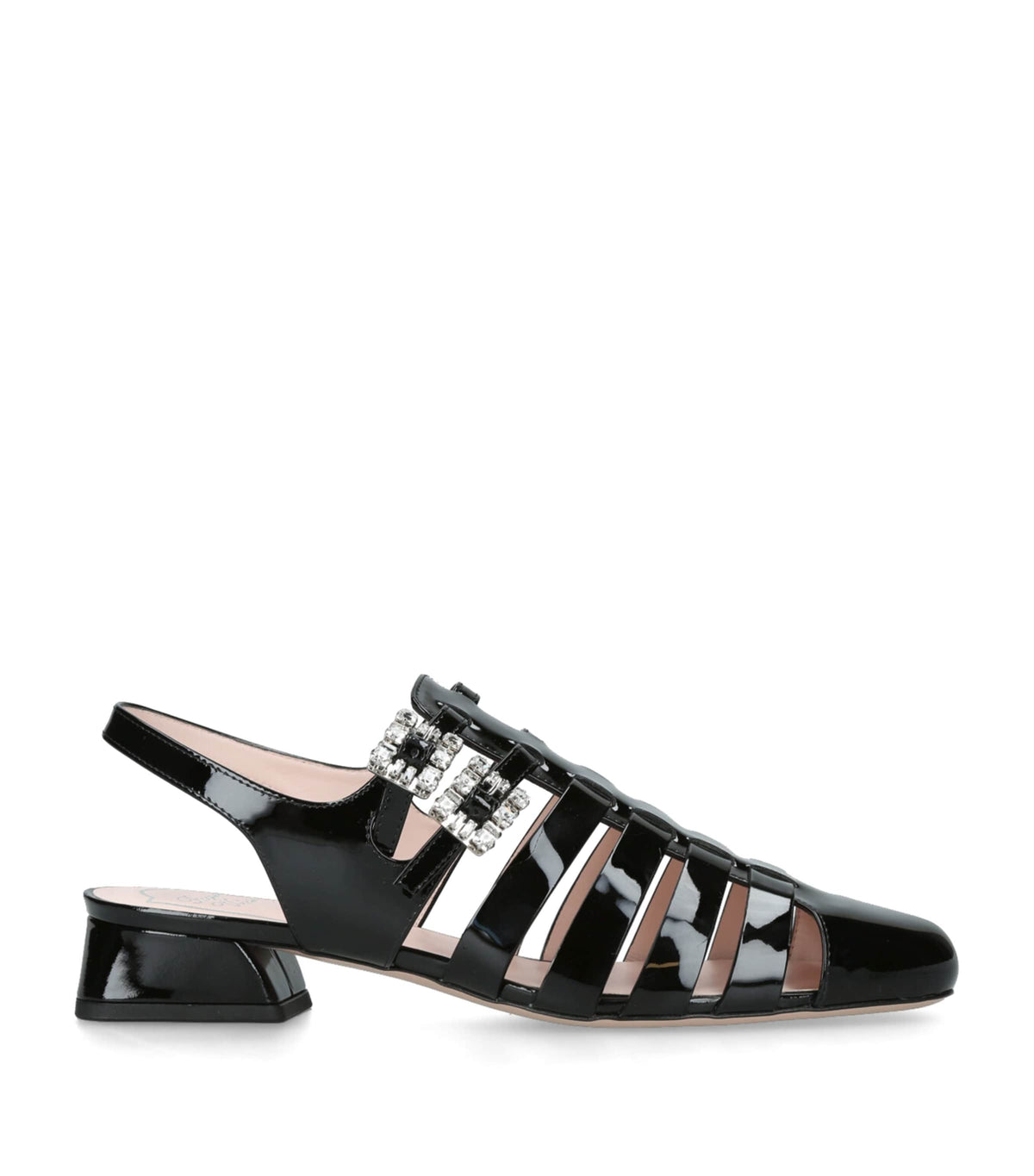 Roger Vivier Patent Leather Mini Très Vivier Sandals 25