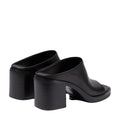 Miu Miu Foule Leather Mules Coffee - Black