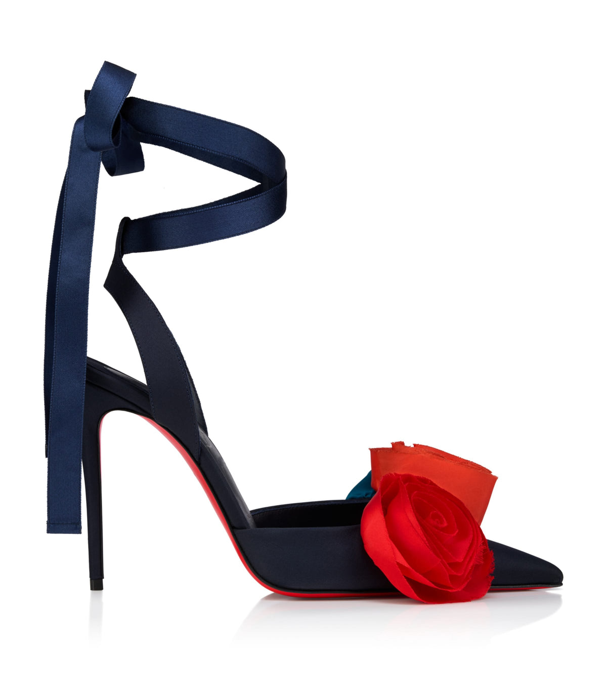 Christian Louboutin Mere Lachaise Silk Lace-Up Pumps 100