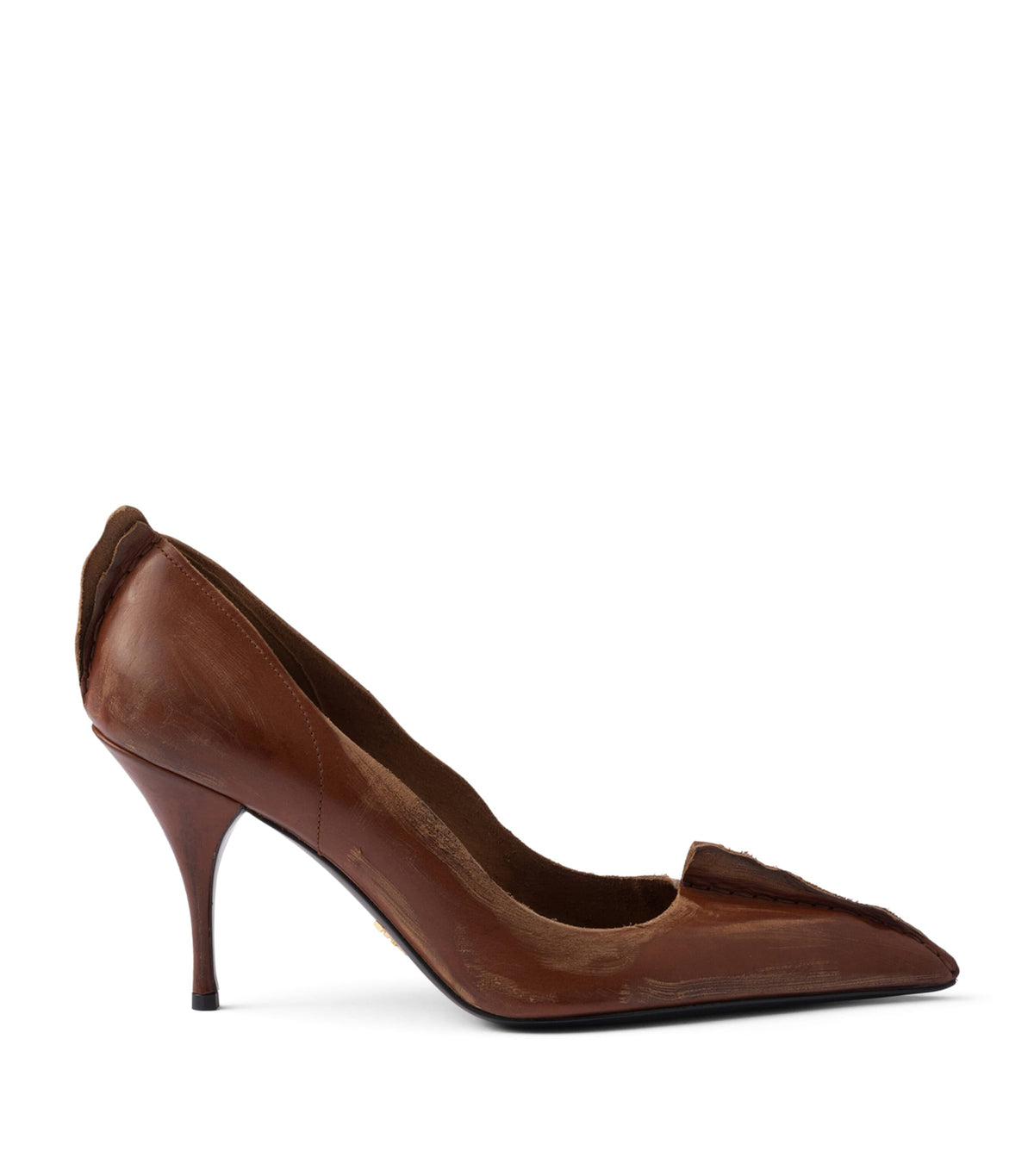 Prada Antiqued Leather Pumps 85