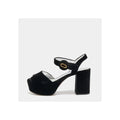 Prada Block Heel Ankle Strap Sandal - Black