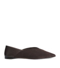 Max Mara Suede Leather-Trim Ballet Flats