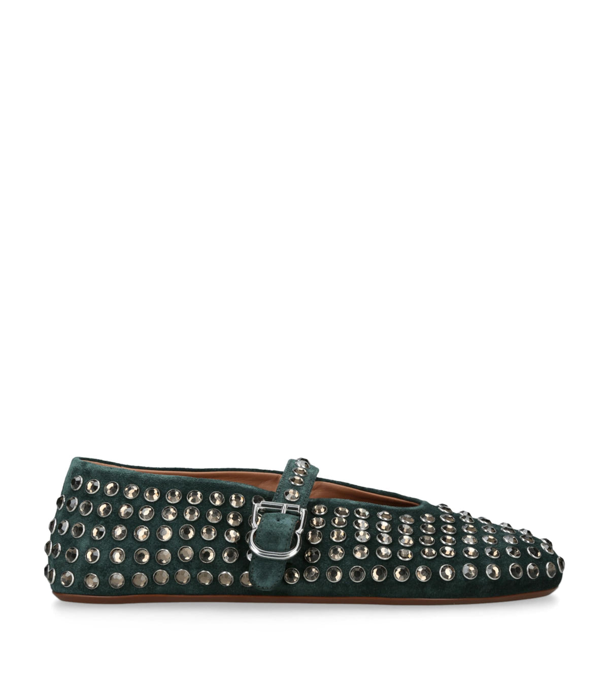 Alaïa Crystal-Embellished Ballet Flats