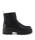 Prada Leather Zipped Ankle Boots 50