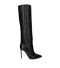 Paris Texas Croc-Embossed Knee-High Boots 105