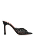 Amina Muaddi Lace Alexa Heeled Mules 95