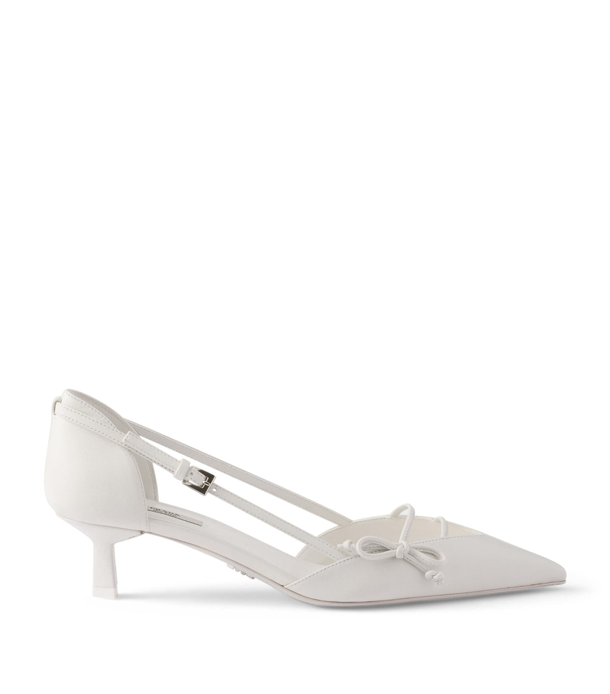 Prada Leather Open-Side Pumps 45