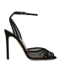 Aquazzura Suede Shear Heeled Sandals 105