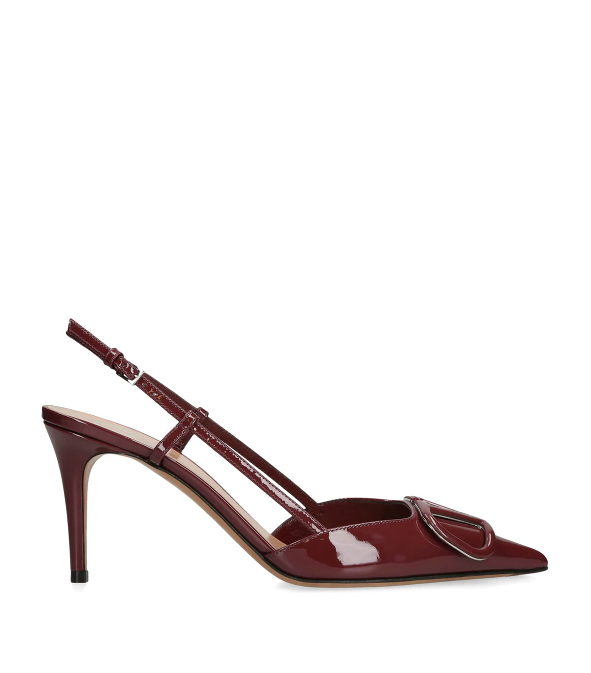 Valentino Garavani Leather VLogo Slingback Pumps 80