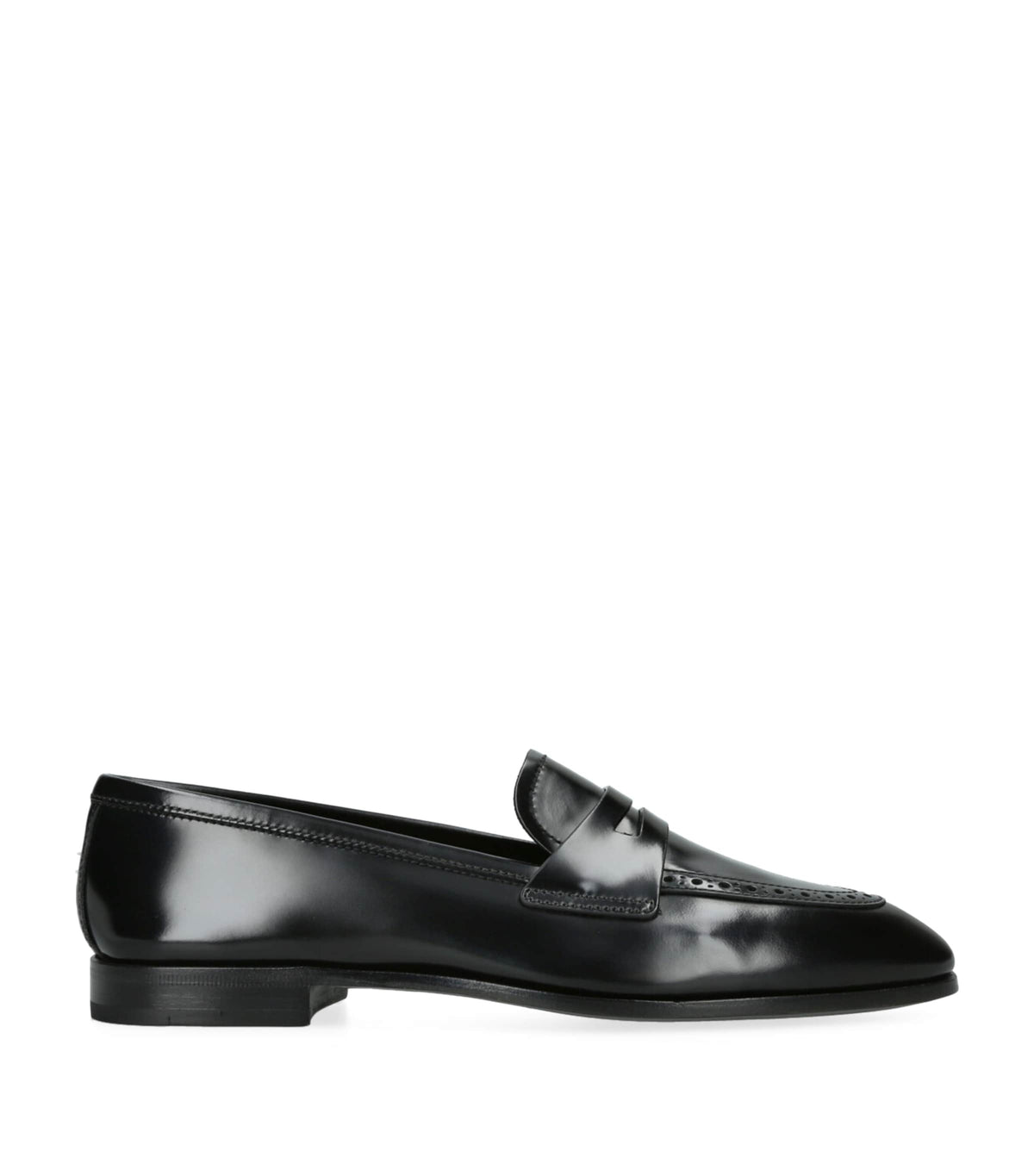 Church's Polished Fumé Leather Onyx Loafers