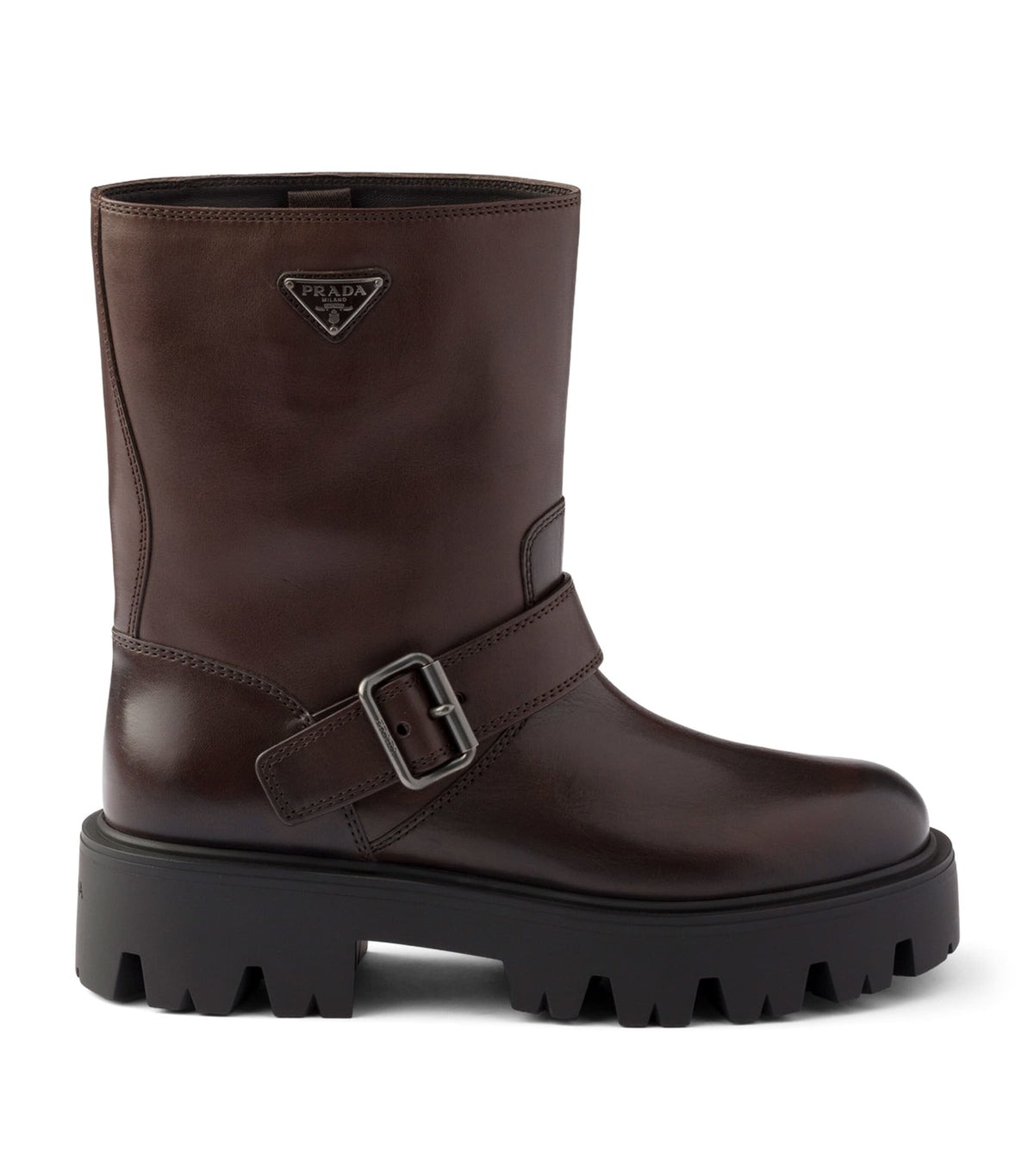 Prada Leather Biker Boots