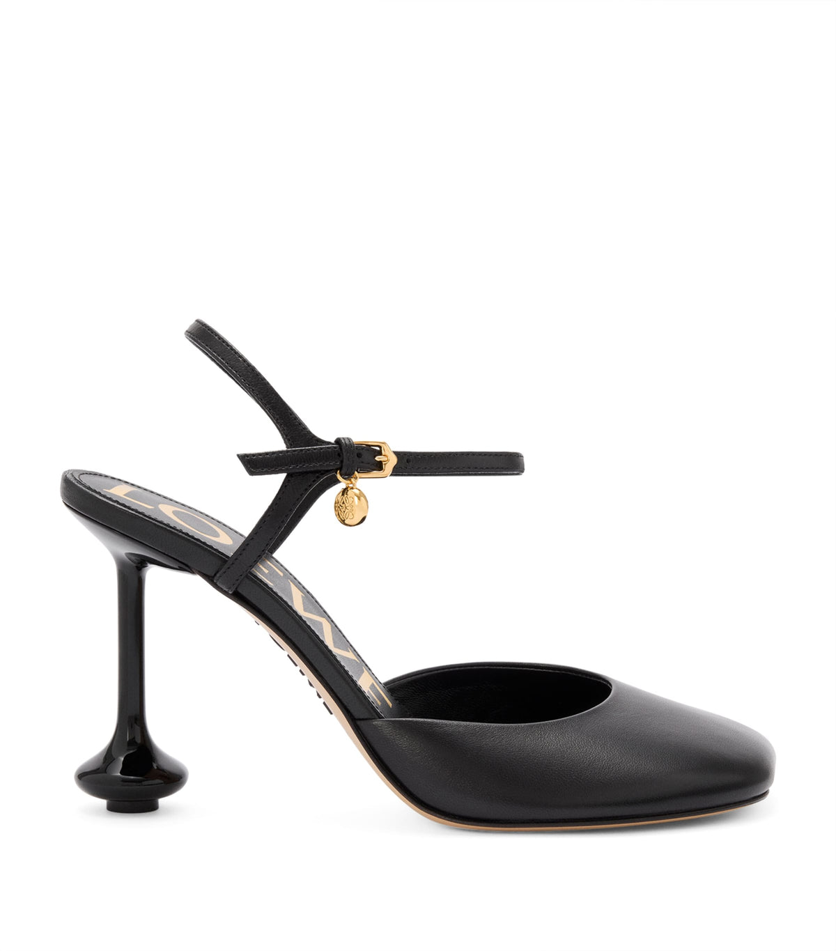 LOEWE Leather Toy Ankle-Strap Pumps 90