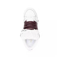 Valentino Garavani Amphibia Sneaker Rubberized Calfskin - Burgundy/White