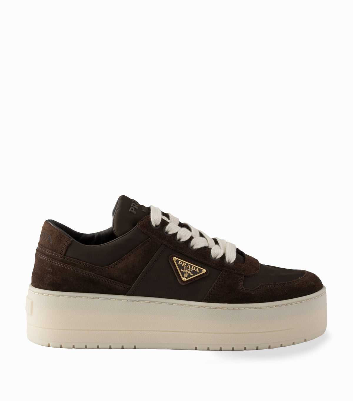 Prada Suede and Re-Nylon Downtown Bold Sneakers