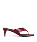 Alaïa Croc-Embossed Leather Thong Mules 55