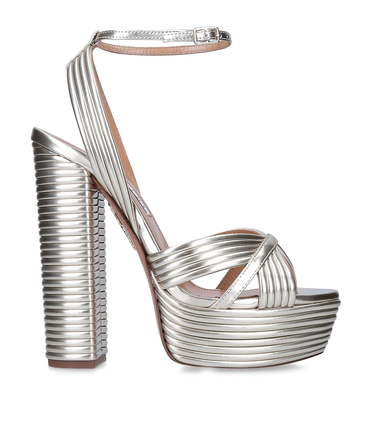Aquazzura Metallic Sundance Platform Sandals 140