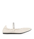 Jimmy Choo Jade Embellished Leather Ballet Flats