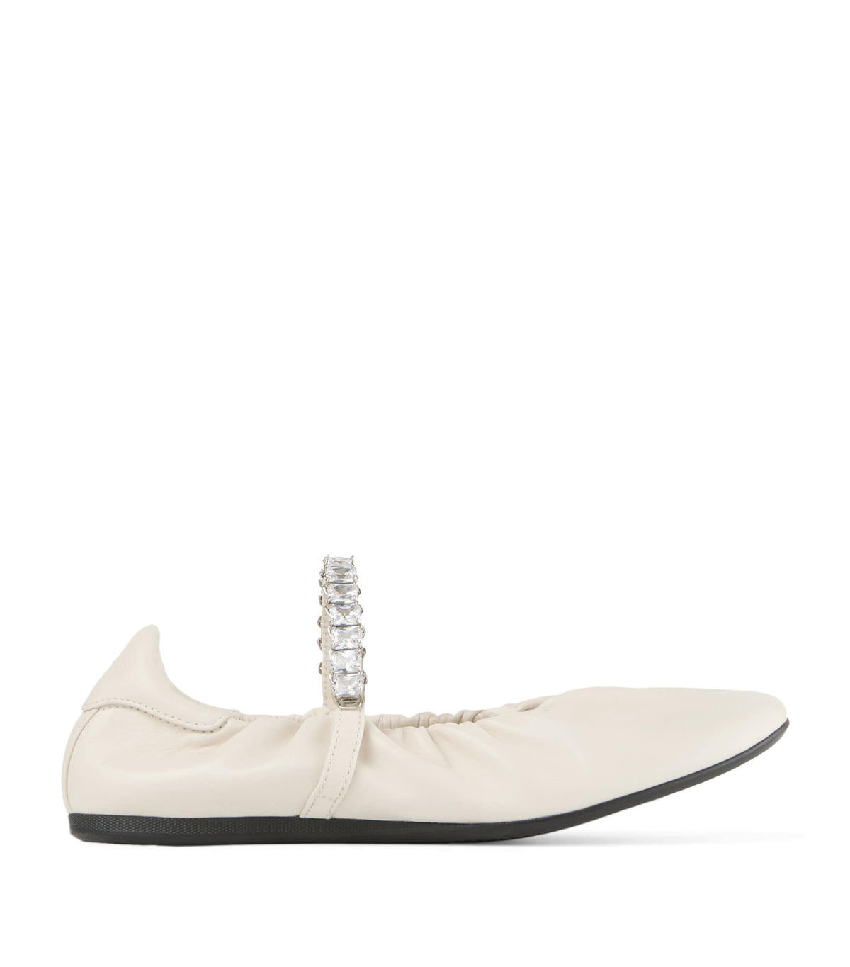 Jimmy Choo Jade Embellished Leather Ballet Flats
