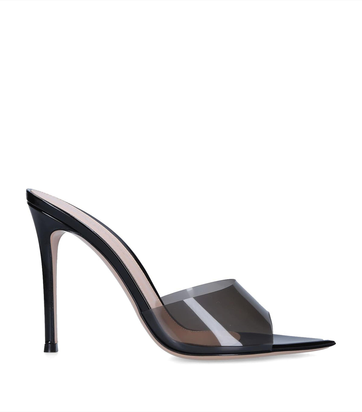 Gianvito Rossi Plexi Elle Peep Toe Heels 105