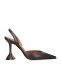 Amina Muaddi Leather Holli Slingback Pumps 95