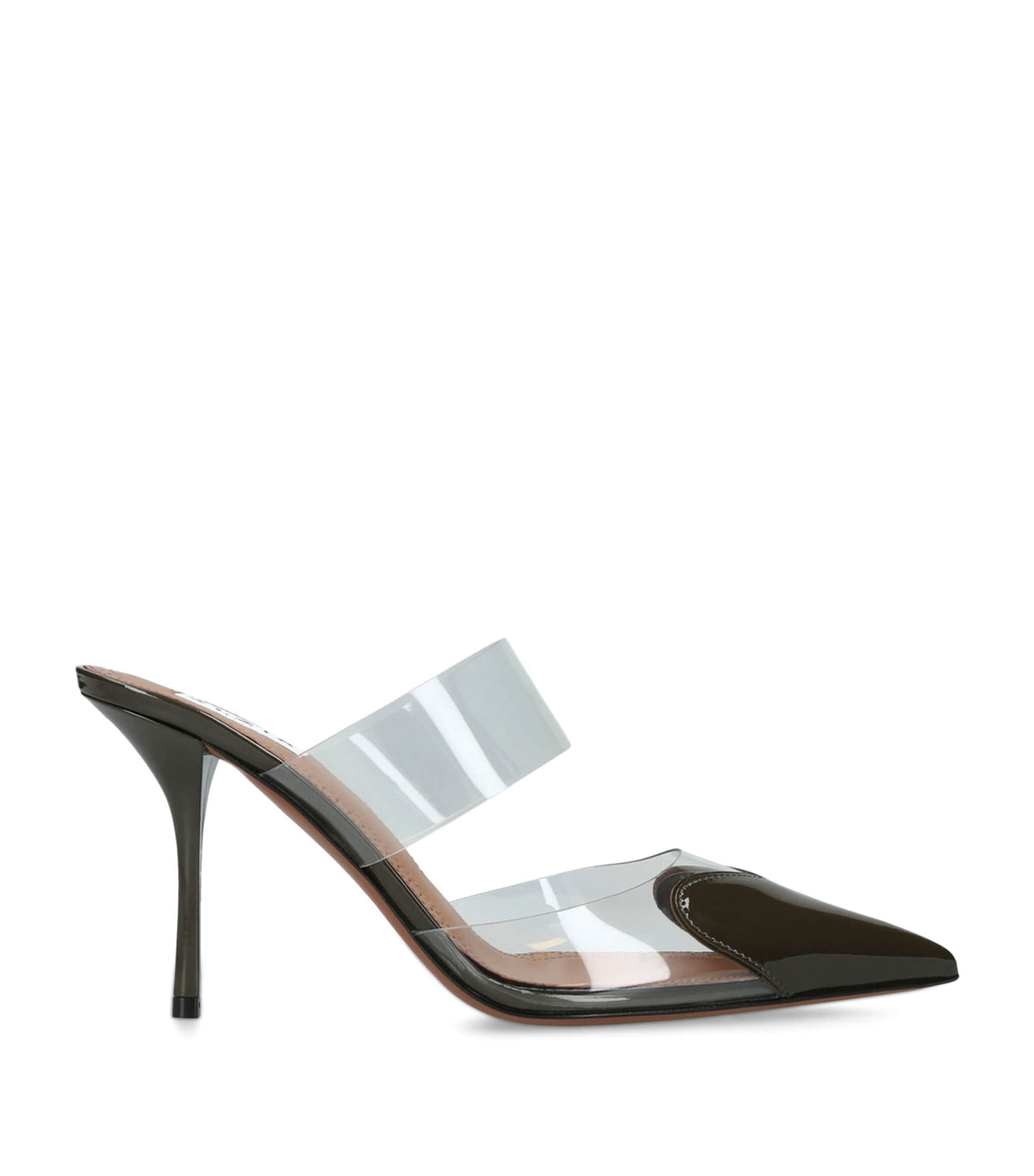 Alaïa Patent Leather Le Coeur Mules 90