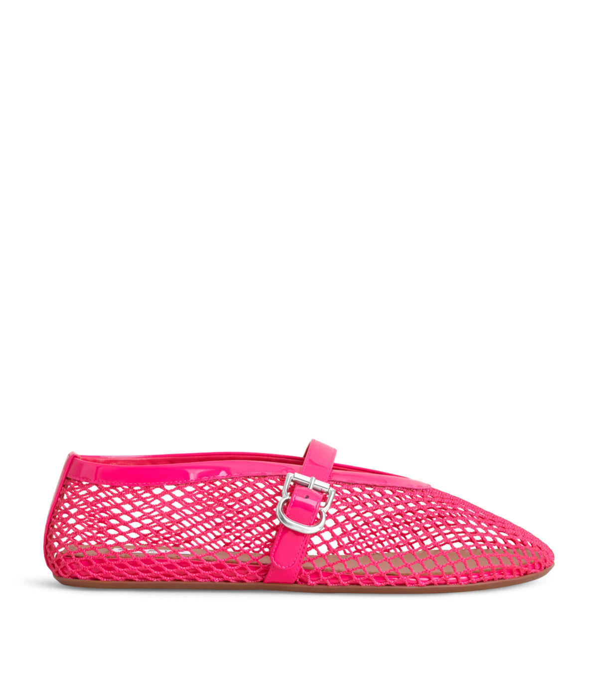 Alaïa Leather Mesh Ballet Flats