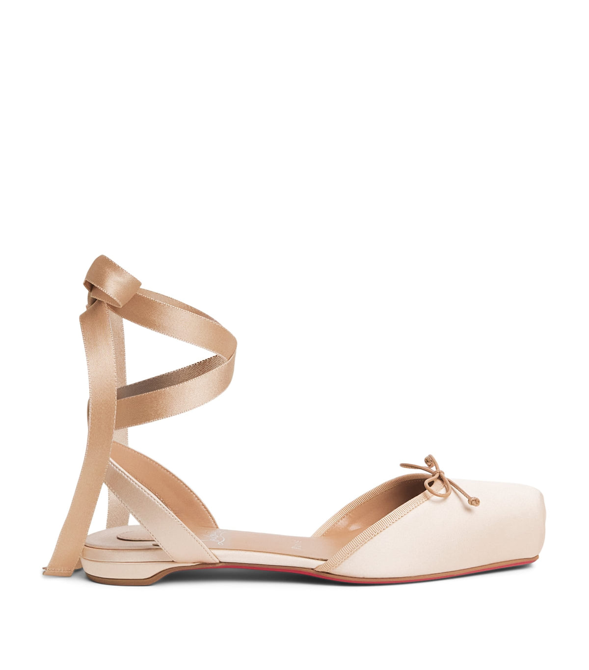 Christian Louboutin Cassia Lace-Up Satin Ballet Flats