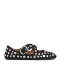 Alaïa Suede Rivet Criss-Cross Ballet Flats