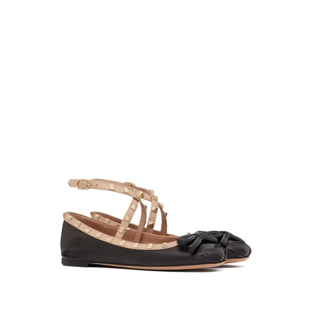VALENTINO GARAVANI ONDETTE RUBBER BALLERINA BLACK