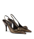 Prada Leather Bow-Detail Slingback Pumps 90