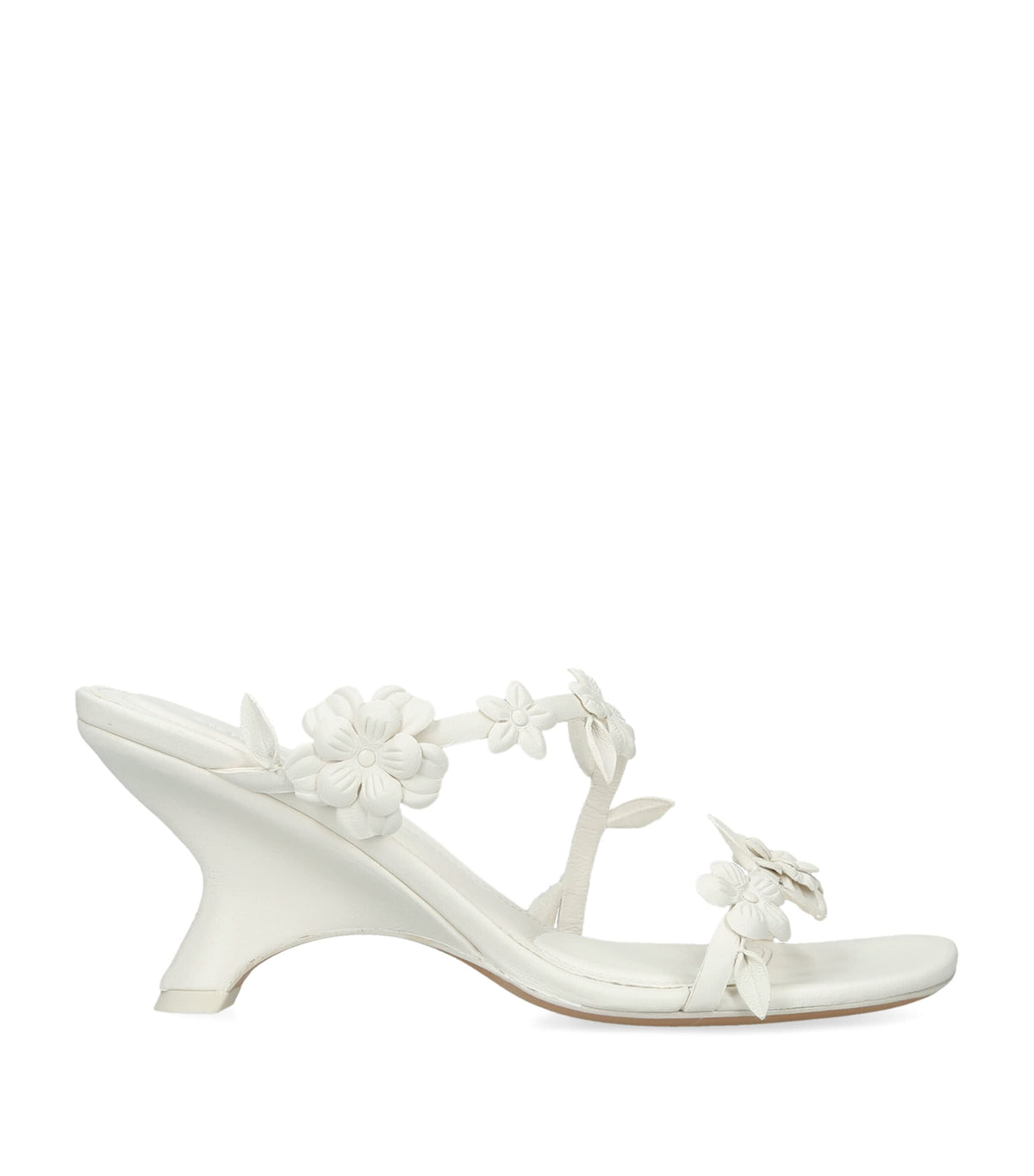 Simkhai Leather Floral Willow Heeled Sandals 75