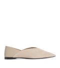 Max Mara Suede Leather-Trim Ballet Flats