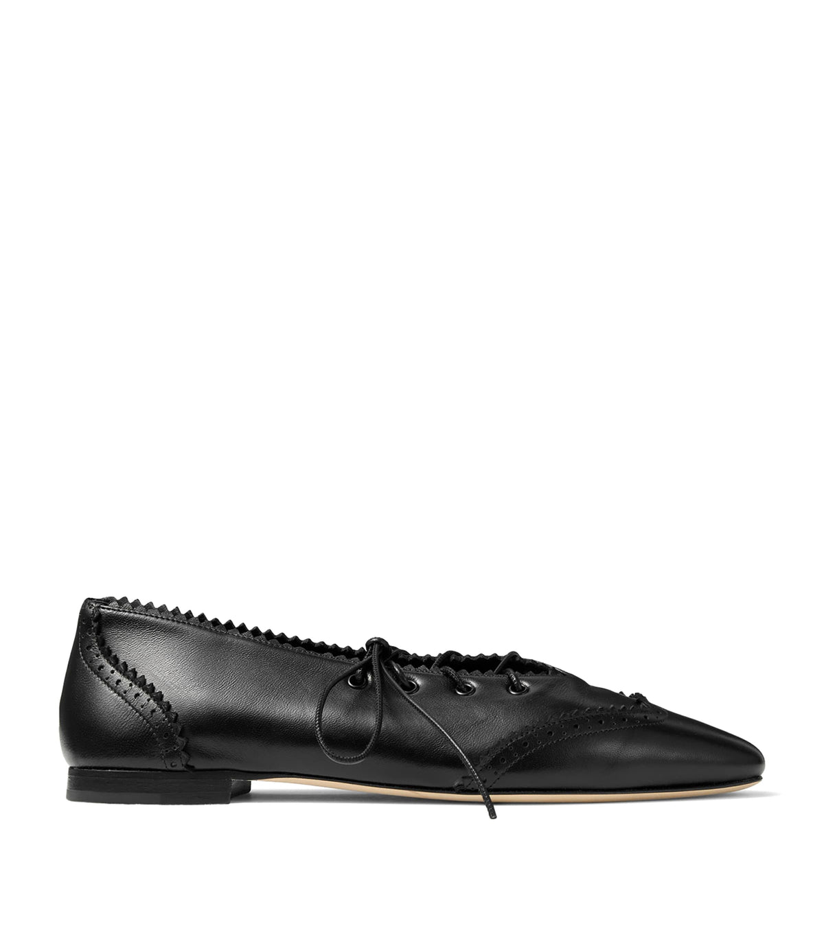 Jimmy Choo Margot Leather Lace-Up Flats