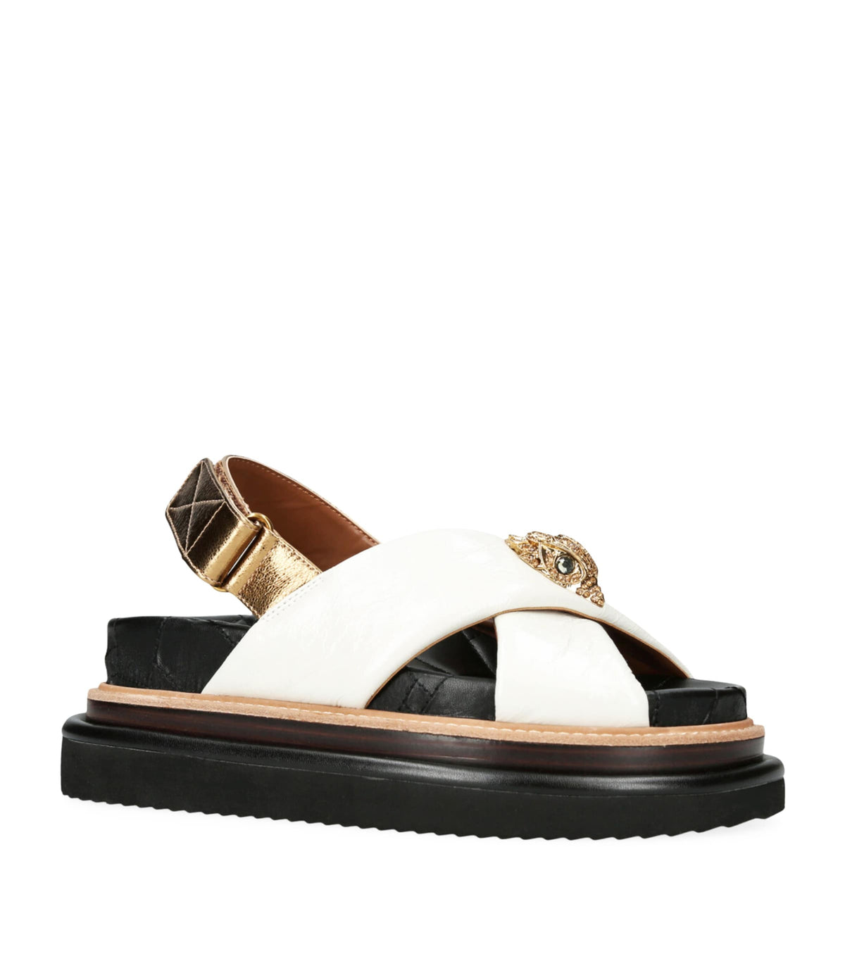 Kurt Geiger London Leather Orson Cross-Strap Sandals