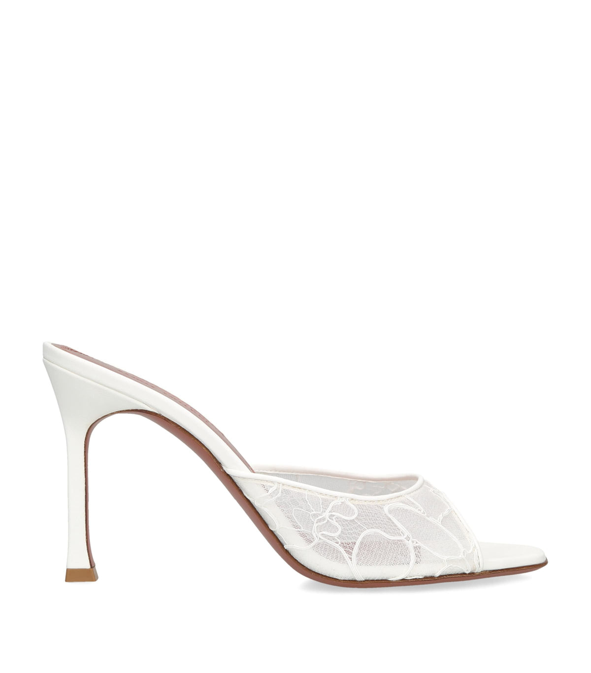 Amina Muaddi Lace Alexa Heeled Mules 95