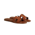 Hermès Oran Sandal Blue - Tan/Brown