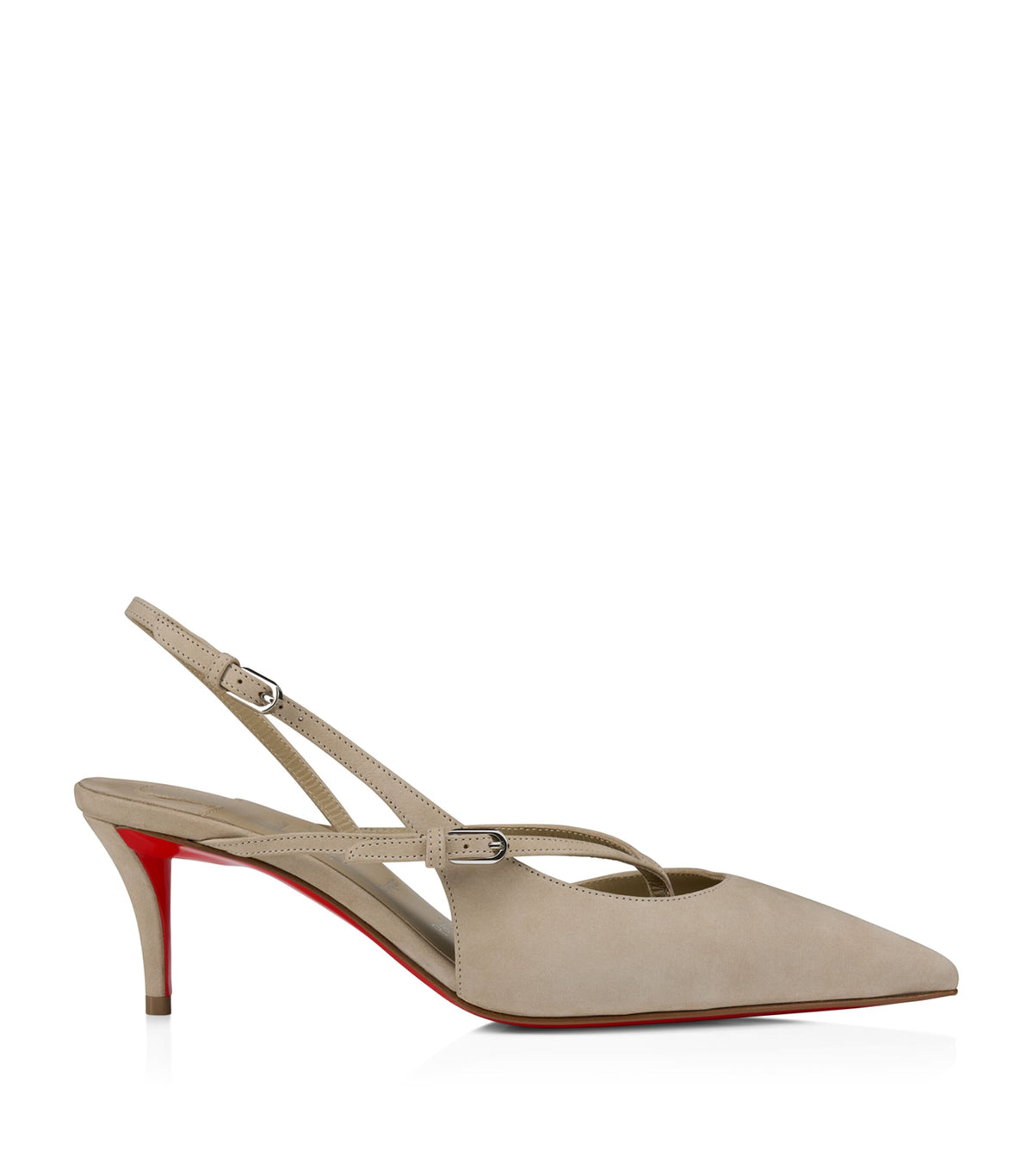 Christian Louboutin Twistissimo Nubuck Leather Slingback Pumps 60