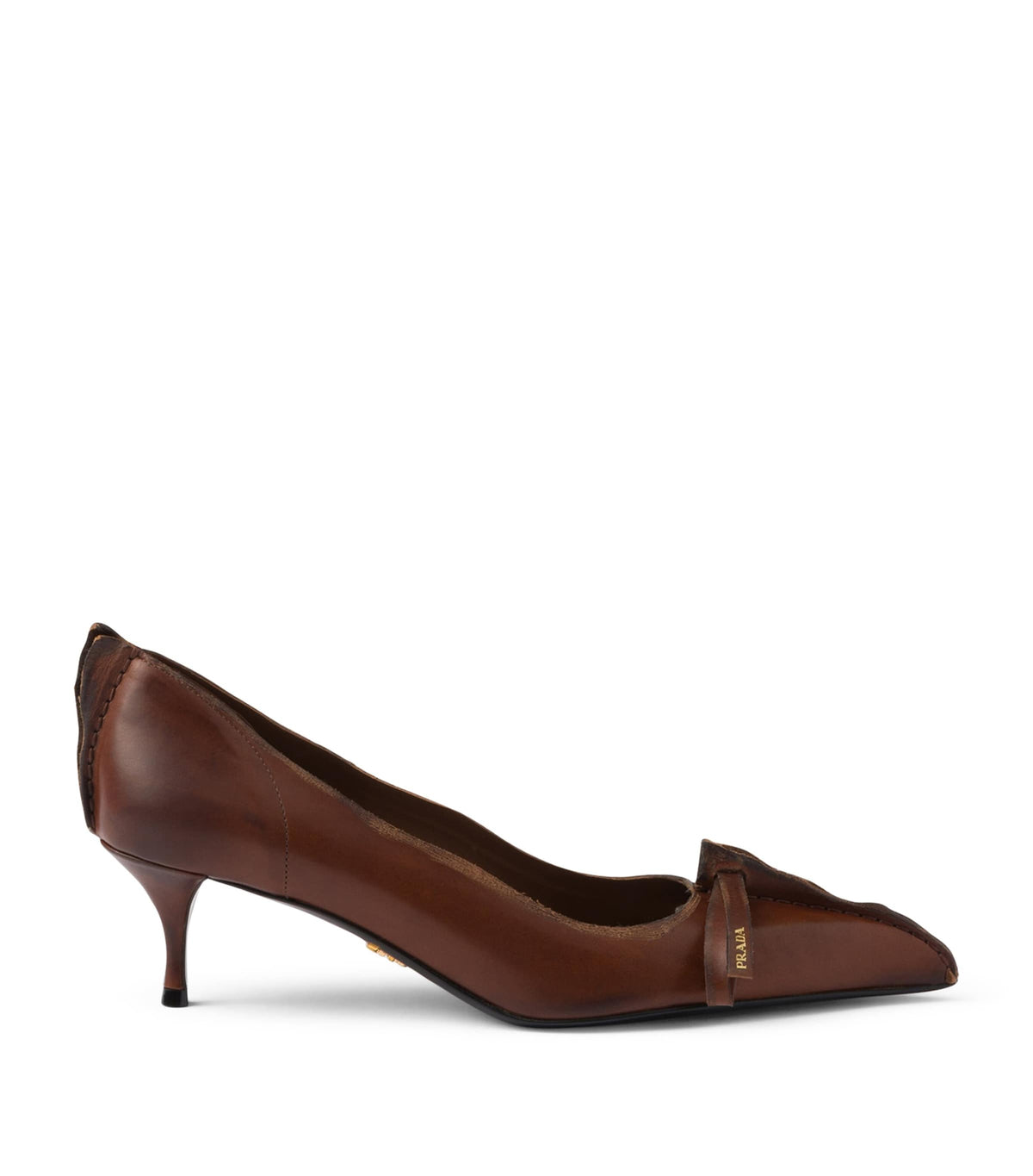 Prada Antiqued Leather Pumps 55