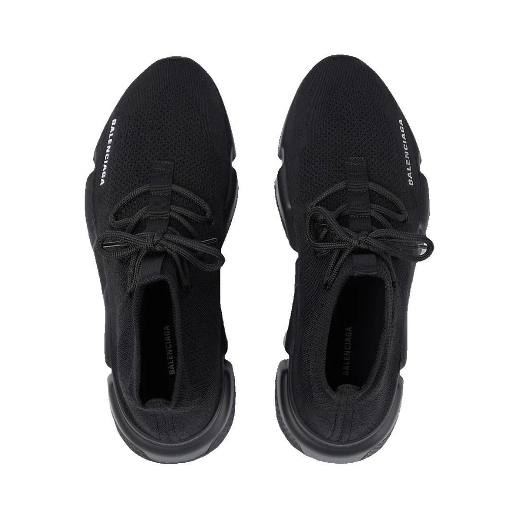 Balenciaga Speed Lace Up Sneakers - All Black