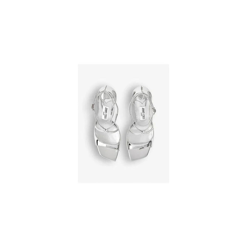 Jimmy Choo Azia 95 Suede Heeled Sandals - Silver