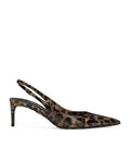 Dolce&Gabbana Patent Leather Leopard Slingback Pumps 60