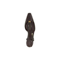 Fendi FFold Paneled Leather Slingback Flats - Dark Brown