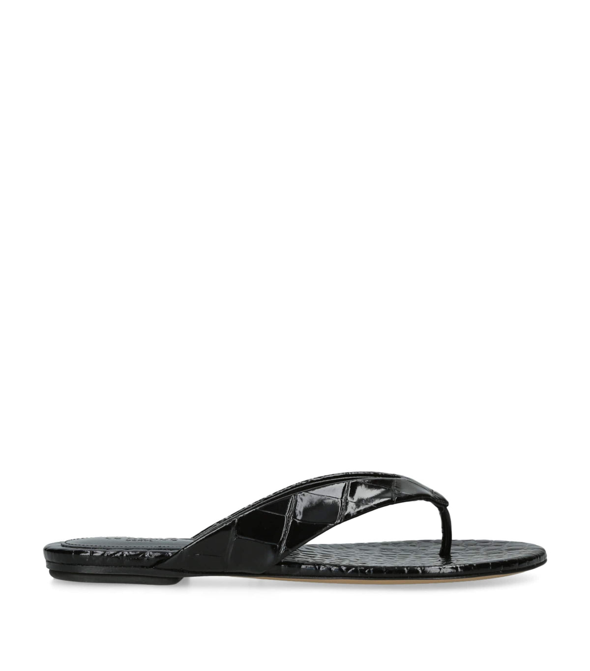Le Monde Beryl Croc-Effect Leather Sandals