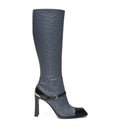 McQueen Ostrich-Embossed Leather Niko Knee-High Boots 95