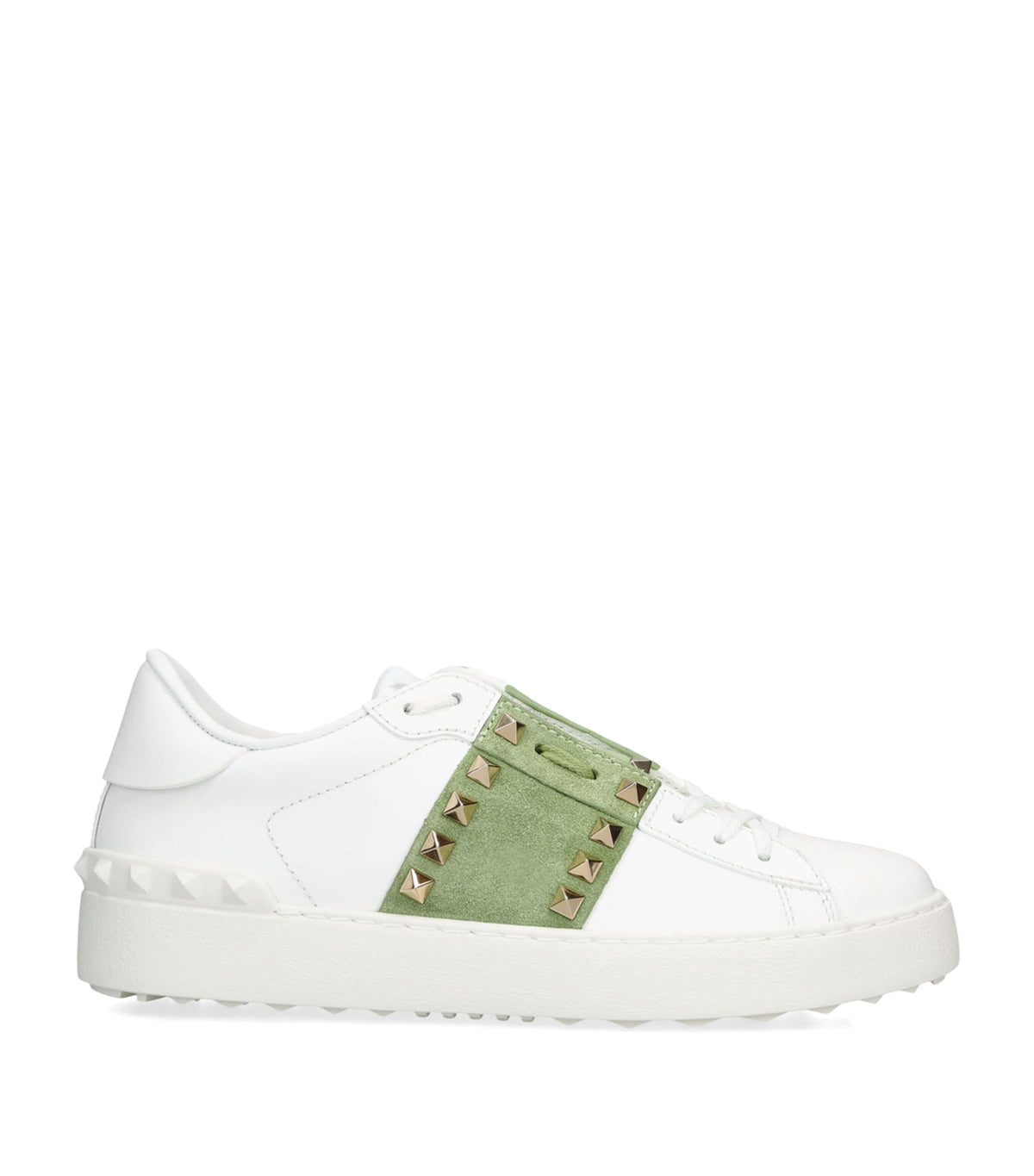 Valentino Garavani Leather Open Rockstud Sneakers