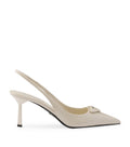 Prada Saffiano Leather Slingback Pumps 55