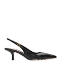 Burberry Leather Croc-Embossed Dame Slingback Pumps 55
