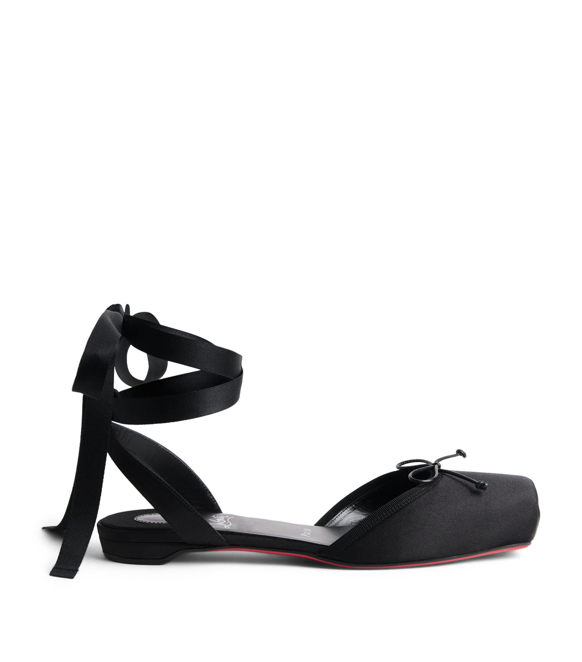 Christian Louboutin Cassia Lace-Up Satin Ballet Flats