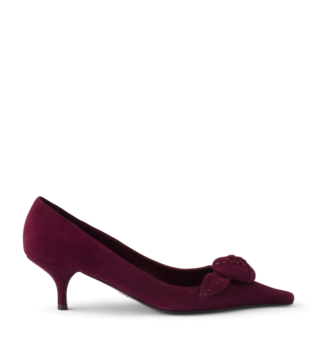 Prada Suede Floral-Detail Pumps 55